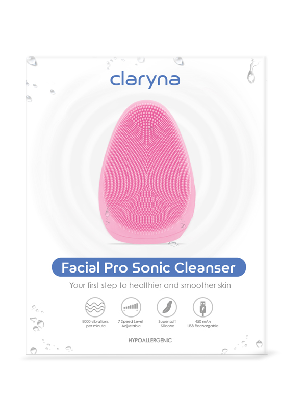 Claryna, Claryna Facial Pro Sonic Cleanser, Facial Pro Sonic Cleanser, Claryna เครื่องล้างหน้า, Claryna แปรงล้างหน้า, แปรงล้างหน้า, เครื่องล้างหน้า, ขนแปรงซิลิโคนเนื้อนุ่ม, Claryna Facial Pro Sonic Cleanser รีวิว, Claryna Facial Pro Sonic Cleanser ราคา